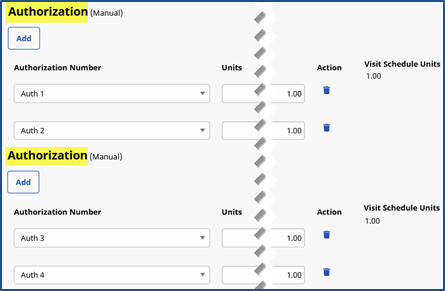 Auth 1 and Auth 3 Applied to Invoice